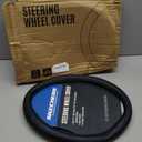 Skechers Memory Foam Steering Wheel Cover, Piping Microfiber Leather Steering Wheel Cover Sporty Universal Fit 14" 1/2-15" Car Wheel Protector for Men Women Fit Suvs, Vans, Sedans, Car, Trucks, Blue