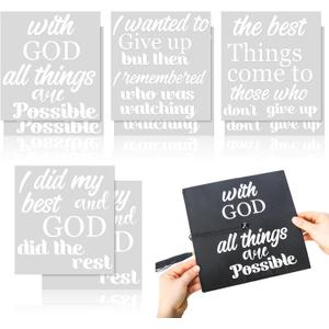 Dunzoom 8 Pcs Graduation Cap Topper Stickers 2026 Religious Grad Cap DIY Decorations Kit Adhesive Grad Hat Topper Saying Sticker for Class of 2026 Craft Gifts DIY Art Decorations(White)