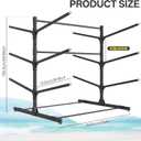 LotFun Kayak Storage Rack, Freestanding Heavy Duty Adjustable Kayak Stand Indoor Outdoor Storage Rack Garage, with Wheels and Foot Pad, for Kayaks, SUPs, Canoes, Surfboard (3 Levels for 6 Kayaks)