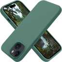 OTOFLY Compatible with iPhone 15 Plus Case, Silicone Shockproof Slim Thin Phone Case for iPhone 15 Plus (6.7 inch), (Pine Green)