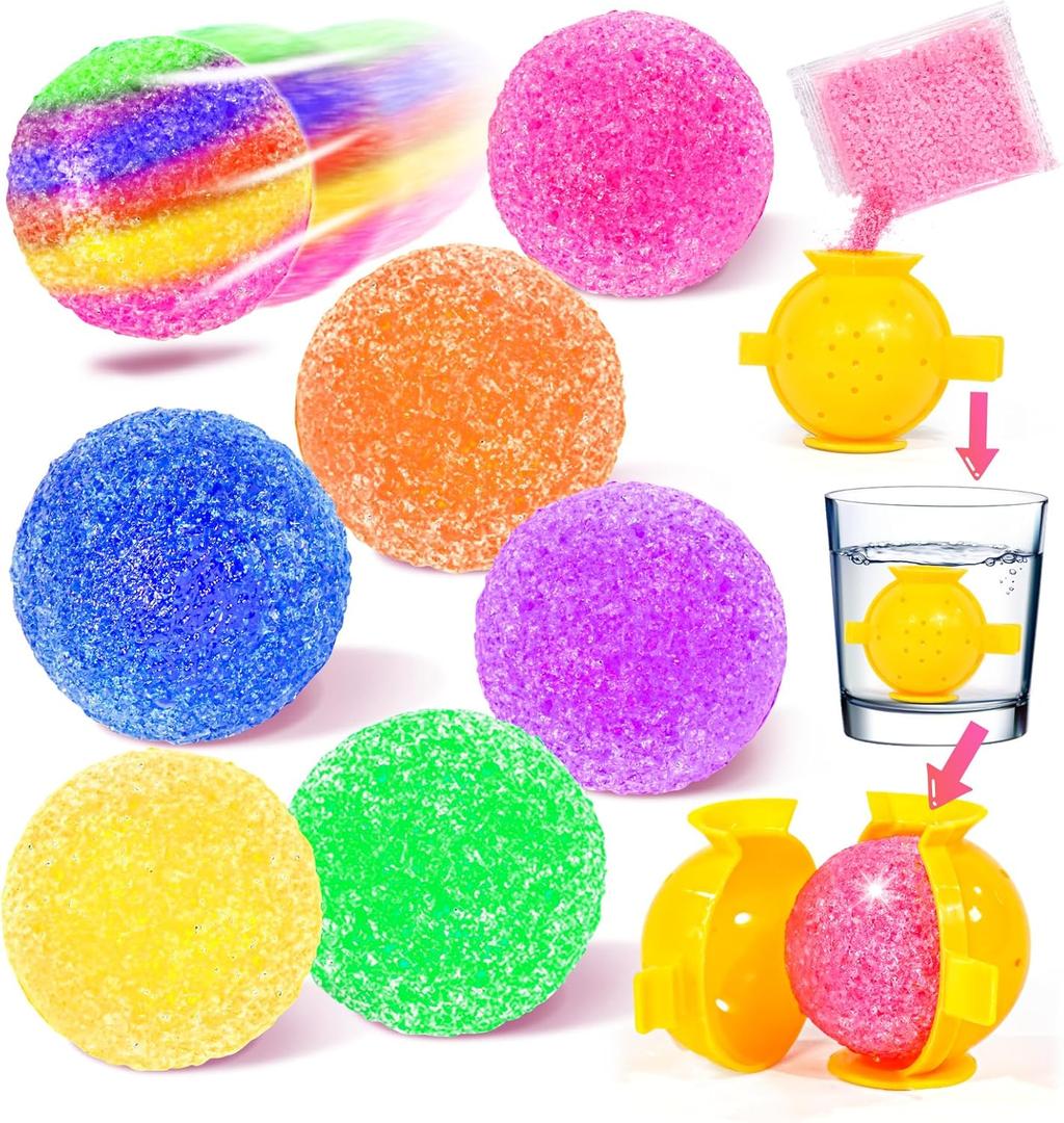 24 Packs Gift Bouncy Ball Kit with Cards for Kids Magic Bouncing Ball STEM Science Experiment Craft Party Favors School Classroom Gifts Exchange for Boys and Girls