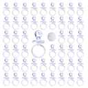 50 Pieces 2.75 Inch Baby Pacifier Baby Shower Plastic Pacifier for Baby Shower Pacifier, Baby Shower Gender Show Party Decoration DIY Baby Shower Birthday Party Gift (Clear)