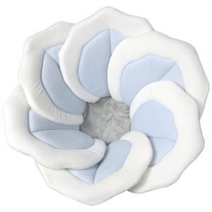 Baby Bath Pad for Infant Bathtub Sink Flower Mat Tub Little Lotus - Petal Soft Supports Lounger Newborn Bathing Insert Seat Baby Essentials - Baby Gifts - 31" (Blue)