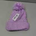Winter Hat for Kids Children, Girls Beanie with Pom Pom, Girls Accessories Knit Beanies Cap Age 7-12 (Purple)