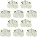 NUPTIO Flower Balls for Centerpieces Wedding: 10 Pcs 11.8 inch Diameter Artificial Flower Ball Arrangement Bouquet Centerpiece for Tables - White Fake Rose Flowers for Wedding Decor