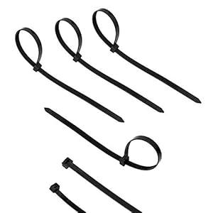 200 Pack Bulk KOOWIN Small 6 inch Nylon Plastic Cable Zip Ties Wire Wraps White