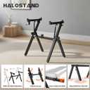 Halostand Universal Keyboard Stand, Z-style Heavy-Duty Piano Stand, Adjustable and Portable Piano Keyboard Stand for 61 and 88 Keys, Piano Stand for 88 Keyboard, Rolling Keyboard Stand