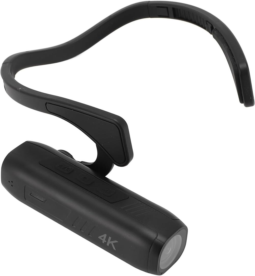 Yoidesu 4K Head Mounted Video Camera, 4K 60FPS 42MP Camcorder, Anti Shake 120 Wide Angle Wearable Camera with 2 Axis Stabilizer, APP Control for Vlog, Sports