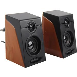 Computer Speakers, USB Powered Wired HiFi Stereo Sound PC Speakers Adjustable Volume with 3.5mm Cable, Desktop Speakers for TV Laptop Monitor