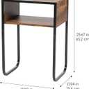 IRIS USA Wood and Metal Frame Side Table, Accent Sofa End Table Coffee Snack, Bedroom Night Stand, Living Room Computer Desk, A-Shape
