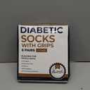 Pembrook 6 Pairs Diabetic Ankle Socks for Men & Women with Grips - 12 Colors Neuropathy Socks for Men | Non Slip | Edema