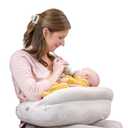 Boppy Complete Nursing Pillow, Breastfeeding & Bottle Feeding Ergonomic 2-in-1 Feeding Pillow with Removable Belt, CloseComfort No-Gap Design, Full-Length Bolster, Washable Cover-Oat Retro Arches