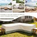 okcool Outdoor Sectional Cover,L-Shaped Patio Furniture Covers for 6-Seater Outdoor Sectional Furniture Couch 110"(85''L) x 32''D x 31''H, White&Grayish Green