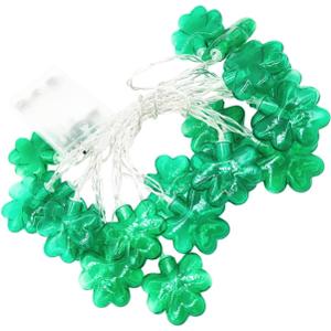 Battery Operated String Lights Led St Patrick's Day Decor 20 Lights Shape Garden Wall Tree Lighting