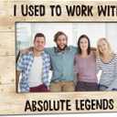 Retirement Picture Frame, Farewell Retirement Gifts for Coworkers Colleagues, Team Photo Frame 4x6, I Used to Work with Absolute Legends Wooden Photo Picture Frames for Desk Decor Work Wooden