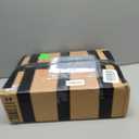 Somdot Black Nightstand with Charging Station and LED Light for Bedroom, 2 Drawers Dresser with Fabric Bins for Bedside Kids Dorm Room Closet Laundry Entryway, Black