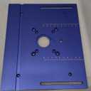 KETIPED Aluminium Router Table Insert Plate,Woodworking Benches Router Flip Plate W/Miter Gauge Guide Fence Sliding Brackets (Blue)