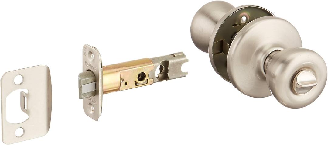 Kwikset 300T 15 CP Tylo Bed/Bath Knob, Satin Nickel