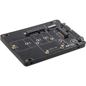 NFHK Combo M.2 NGFF B-Key & mSATA SSD to SATA 3.0 Adapter Converter Case Enclosure with Switch