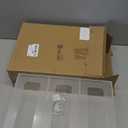 Cunhill 3 Compartments Acrylic Coffee Cup and Lid Dispenser Organizer Disposable Paper Cup Holder Coffee Shop Supplies Holder Storage for Station Home Countertop Bar Kitchen Party(Clear)