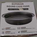 8 Inch Cake Pan - 3PCS Carbon Steel Round Cake Pans with 100 Pieces Parchment Paper, Non-stick & Easy Demolding, Non-toxic & Healthy