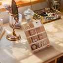 PH PandaHall 4 Tier Wooden Jewelry Display Stand, Earring Display Stands Rack Removable Showcase Rack, Retail Jewelry Display Card Holder for Selling Craft Jewelry Showing