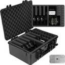 Gun Pistol Case for Multi Handguns - Holds Multiple Hand Guns Case & Magazines, Pre-cut Waterproof Carrying Hard Shell Pistol Case for Pistols, Storage Box for Beretta, Smith and Wesson, for Glock