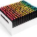 SANFURNEY Marker Pen Organizer Holder for Carts, 180 Slots Art Marker Pens Colored Pencils Rack, Desktop Craft Supply Organizer for Home Classroom Office