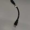 1ft Black Extension Cord Waterproof, UL Listed, 12/3 SJTW Heavy Duty 3 Prong, 12 Gauge 15A Power Cord Ideal for Lights, Appliances, and Lawn