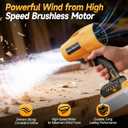 Cordless Leaf & Dust Blower Compatible with DEWALT 20V Battery(Tool Only，No Battery), Jet Fan with Brushless Motor, Handheld Air Blower for Car Drying, Lawn Care, Home Cleaning