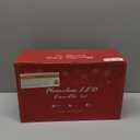 Green Christmas Tree Figurines Hand-Painted Tabletop Tree Flameless Candles Real Wax Flickering LED Battery Operated with Remote Lighted Christmas Tree Decoration for Shelf Fireplace Mantel Holiday