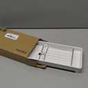 Plastic Sink Caddy, Rustproof Sponge Holder for Kitchen Sink with 304 Stainless-Steel Brush Holder, Countertop Rack Organizer with Raised Ridges & Silicone Drain Tube (Cream White, Large)