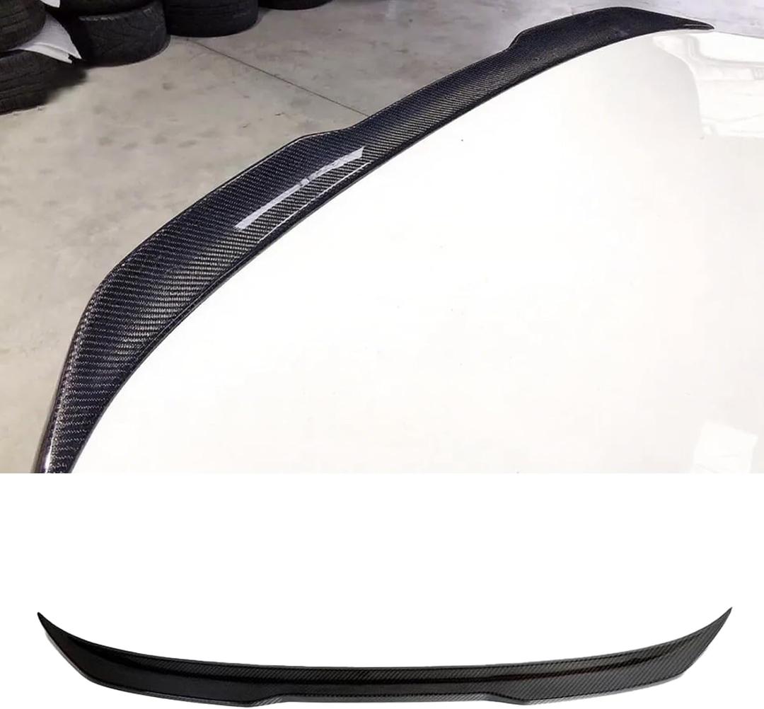 KHK G30 Trunk Spoiler, Carbon Fiber Pattern Car Rear Trunk Tail Spoiler,M4 Style Rear Wing Spoiler Fits for 2017-2023 BMW 5-Series G30 530i 540i / F90 M5 Sedan