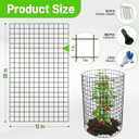 8 Pack Plant Protectors from Animals, 20"x 12" Wire Plant Protector, Wire Cages for Plants with Stakes and Cable Ties, Metal Plant Cages for Plants, Vegetables, Flowers
