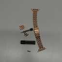 VISOOM Gold Iwatch Bands Compatible With Apple Watch Bands 38/40/41/42/44/45/46mm Women - Thin Metal Dressy Luxury Cute Designer Apple Watch Series 11 10 Se 9 8 7 6 5 4 3 2 1 Bracelet Bands for Women