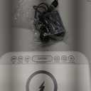 Alarm Clock Speaker Wireless Charger, Digital Alarm Clocks Bedrooms Bluetooth, Alarm Clock Dimmable Light Bedrooms Dual Alarm Snooze Dimmer 12 24H RGB Night Light Bluetooth USB AUX, White