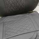 Car Seat Cover Custom Fit for Ford F150 2009-2026 Faux Leather Seat Cover Set Compatible with Regular Cab Super Cab Super Crew Pickup Truck Cushions (Black, Full Set)