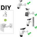 Security Camera Mount System - Modular 3-in-1 Adjustable Clamp-on Bracket | Fit Pole/Corner/Wall, ndoor Outdoo Screw & Clamp Installation for CCTV, Flood Lights, Solar Panels