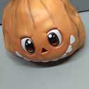 Halloween Pumpkin Head MaskNovelty Cute Scary Creepy Funny Accessories Props for Halloween Costume Masquerade Cosplay Party and Trick or Treat (Orange)