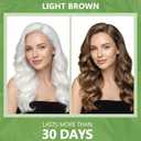 HIS&HERCHOICE Light Brown Hair Dye Shampoo, 3-in-1 Hair Color for Gray Coverage, Ammonia & Paraben Free with 6 Natural Herbal Ingredients, Semi-Permanent Color Shampoo for Women & Men