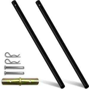 YATOINTO 1.89 x 39.37 Black Steel Plumbing Pipe,2.5mm Thick Wall Tripod Steel Pipe,Heavy Duty Pre-Cut Grey Metal Pipe,Lifting Tripod Accessories,2 Pack, 1.89 inches x 39.37 inches x 0.1 inches