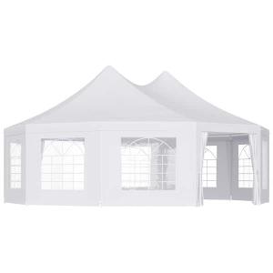 21 ft x 29 ft White Large 10-Wall Event Wedding Gazebo Canopy Tent with Open Floor Design and Weather Protection 21 ft x 29 ft White Large 10-Wall Event Wedding Gazebo Canopy Tent with Open Floor Design and Weather Protection