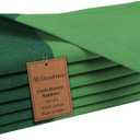 Set of 6 Cloth Dinner Napkins 100% Cotton - Soft Durable Washable - for Dining Parties Weddings Christmas Easter and Everyday Use Farmhouse Table Cloth Napkins 18x18 Inch Green