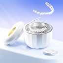 Ultrasonic Retainer Cleaner Machine18W/50kHz Specifically Designed for Cleaning Retainers80ML Portable Ultrasonic Pod Including 6 Free Retainer Cleaner Tablets for Deeper CleaningWhiteYKL