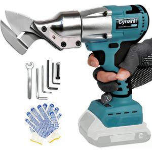 Cordless Sheet Metal Cutter for Makita 18V Battery,14GA Electric Metal Shears, 360° Pivoting Head,400Nm Torque, Brushless Scissors for Stainless Steel, Carpet, Leather, Metal and Iron（Tool Only）