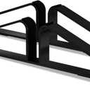 PUPETPO Freestanding Pet Gate Metal Support Feet, Triangle Support Feet Set of 2 for Extra Wide Foldable Pet Gate, Easy to Install, A Pair of Safety Fence Feet for Wooden Dog Gate, Black