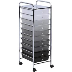 Honey-Can-Do 10 Drawer Cart, Shaded CRT-05255 Assorted