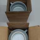 Tikooere Soup Bowls, 22 oz French Onion Soup Bowls with Handles, Stackable Ceramic Bowls Set of 4, Dinner Bowls for Chili, Beef Stew, Soup, Cereal, Oven Microwave Dishwasher Safe, Matte Gray