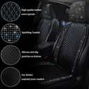 Luxury PU Leather Auto Seat Cover Protector Rhinestone Crystal Glitter Vehicles Front Seat Pad Mat Bling Bling Diamond Car Interior Accessories for Women, Lady - Universal Fit Black 2Seats