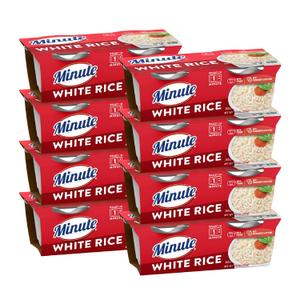 Minute Ready-to-Serve White Rice, Microwavable Rice Cups, 8.8-Ounce Cups (Pack of 8) BBD 02/2027